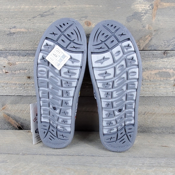 Lil Bobs For Skechers Girls Gray/Multi Slip ons 13 - Picture 4 of 8